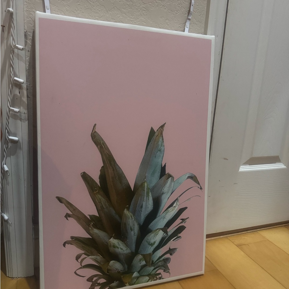 Hobby Lobby Pink and Green Pineapple Art Print